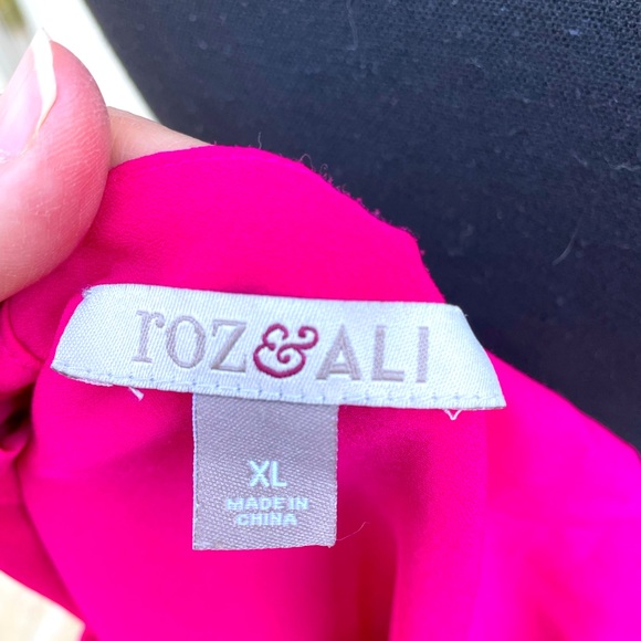 Roz & Ali, Fuchsia, Sleeveless, Blouse, Size XL - Picture 4 of 4
